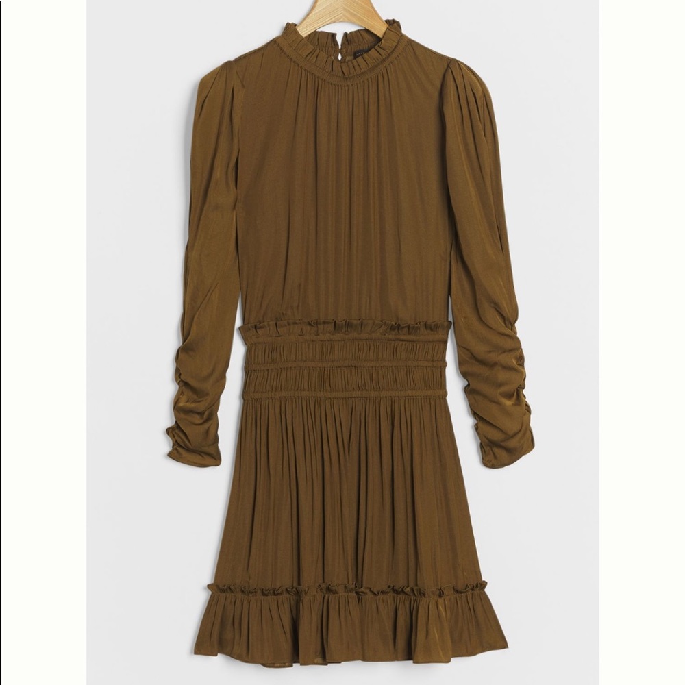 ✨ Anthropologie Serena Pleated Mini Dress Sz L